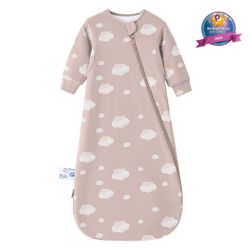 Kaiyo Baby Sleep Sack with Cloud Pattern - Dusty Rose