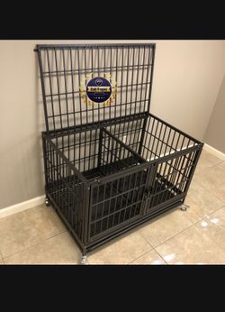 Dog pet cage kennel size 43 think bar with divider and grid new in box