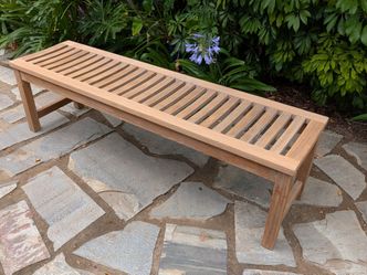 Kingsley Bate Teak Bench w/ Sunbrella Cushion
