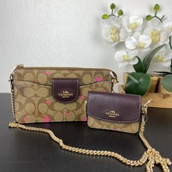 Coach Poppy Crossbody In Signature Canvas With Disco Star Print