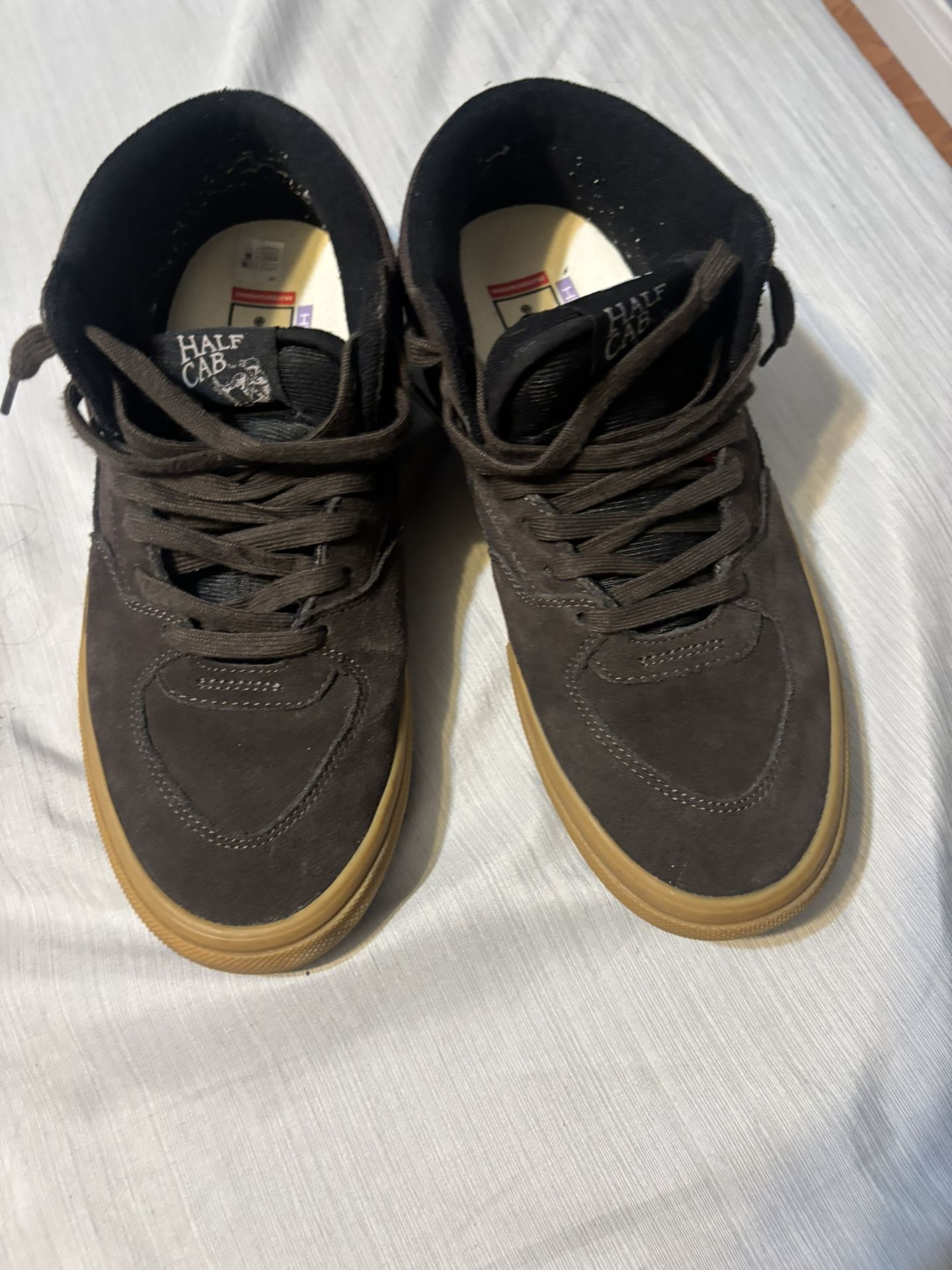 Brown Suede Vans Half Cabs