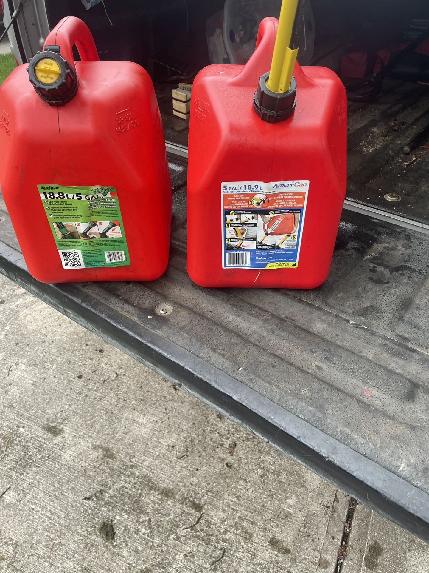 5 Gallon Gas Cans $12 Each 