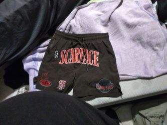 New it scarface shorts I want thirty for them brand new with tags i bought it. For forty five dollars size large