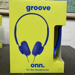 onn On-Ear Headphones, Blue