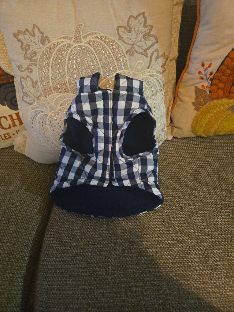 Tellu Ride Dog Coat Blue And White Size Small,$7,serious Inquiries Only