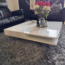 Square Coffee Table with Storage