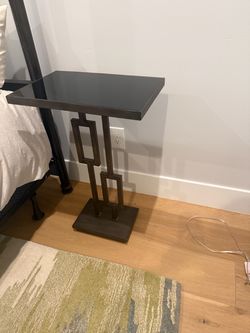 Dark Metal Accent Side Table