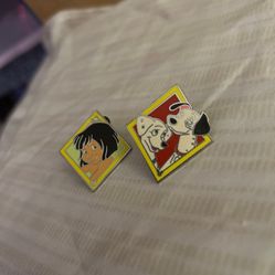 Disney classic characters pins (mowgli & Pongo & Perdita)