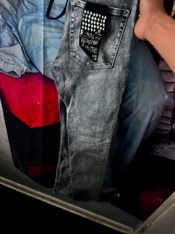 Royalty Heroism Graphic Patch Gray Jeans