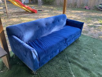 nice navy blue modern couch