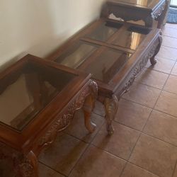Three Piece Furniture Set Tables And End Tables 