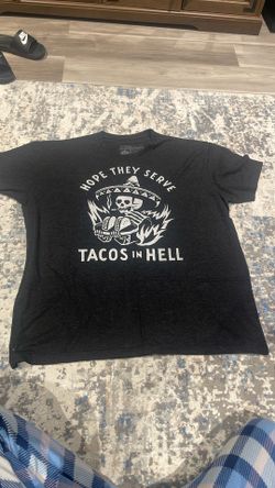 Tacos Shirt Black And White XL