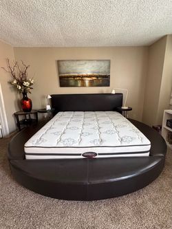 Black Bed Frame with mattress