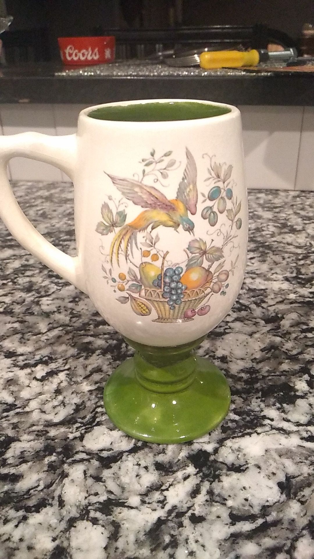 Vintage 1973 Hand Made Porcelain Cup