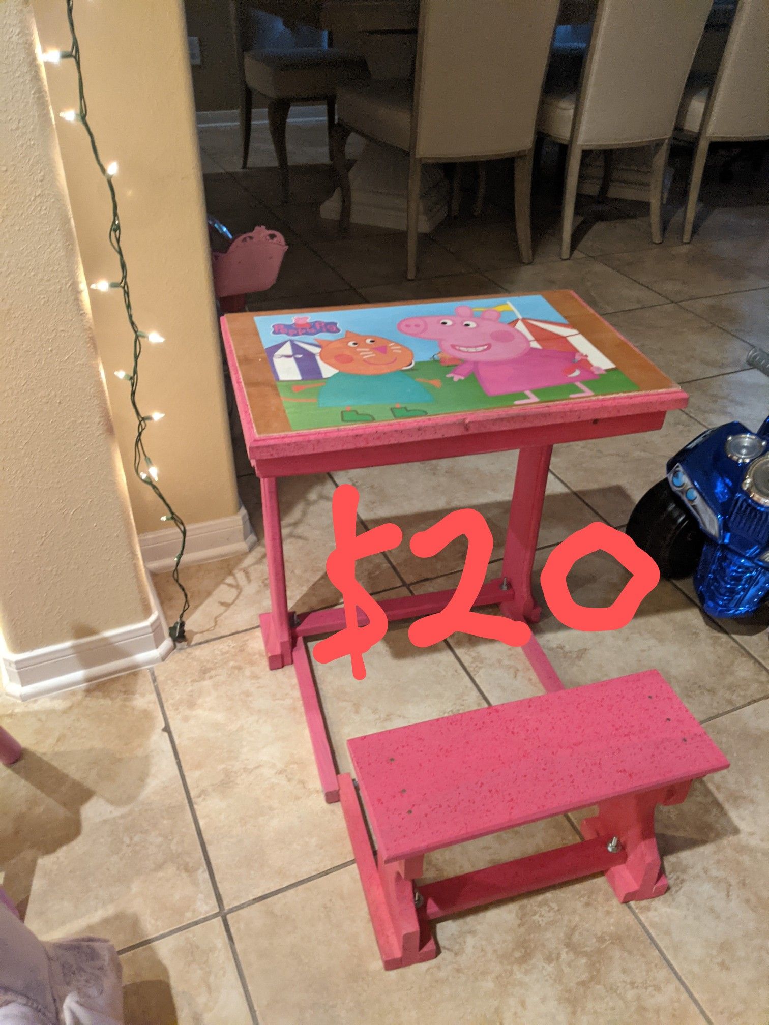 Handmade Peppa Pig Desk