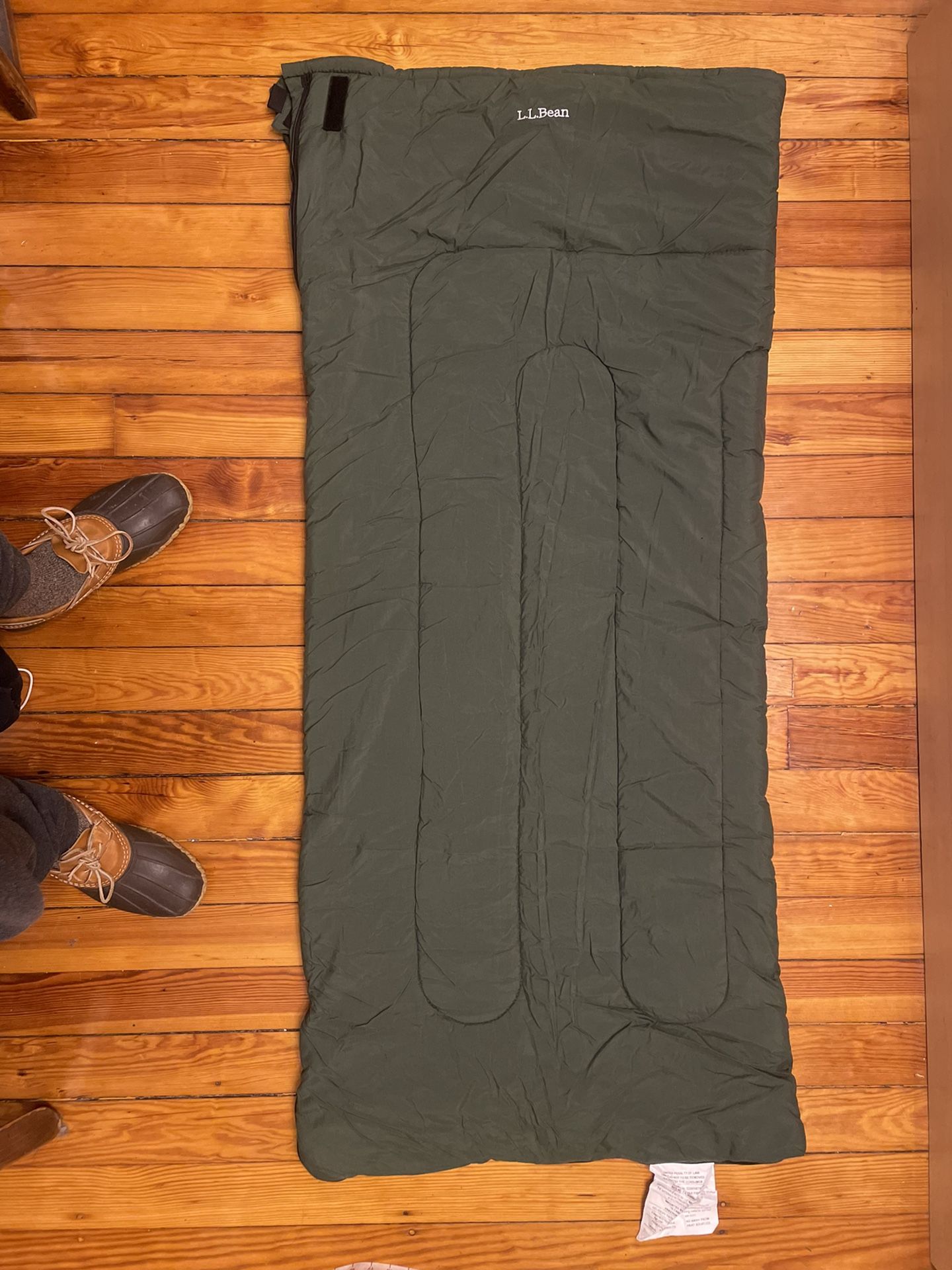 LL Bean 40 Degree Camp Flannel Lined Sleeping Bag Child/Youth 26"x 60