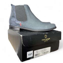 Marc Joseph NY Webster Navy Blue Suede Chelsea Boots Kids Size 3 NIB