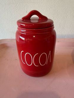 RAE DUNN RED COCOA BABY CANISTER