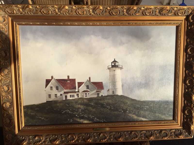 34 x 24“ with the frame ferry watch by Doug Brega lighthouse picture