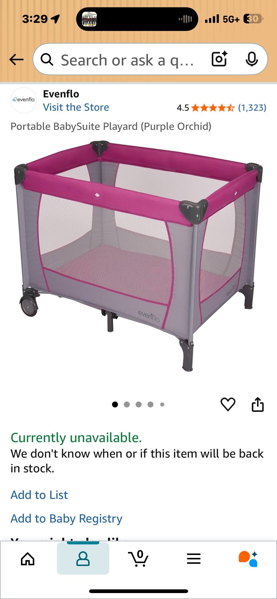 Evenflo Portable Playpen - Purple Orchid