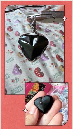 Rainbow obsidian necklace