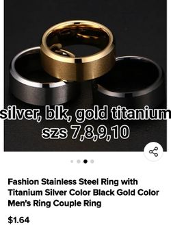 Men's Titanium Steel Wedding Rings