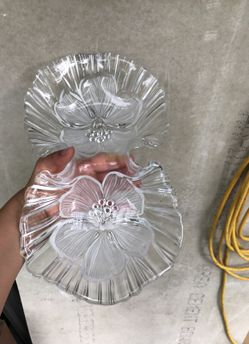 Glass double sided dish