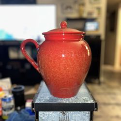 Vintage De Silva Terracotta Slow Cooking Jug With Lid