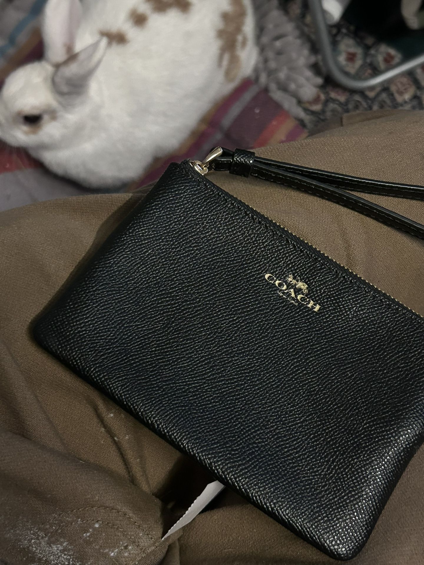 Coach Corner Zip  Leather Wallet/Pouch