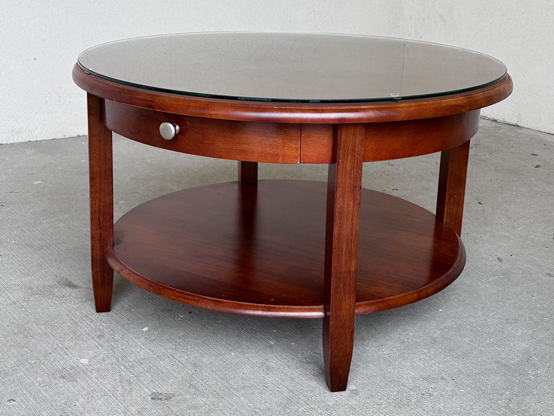 Wooden Round End Table