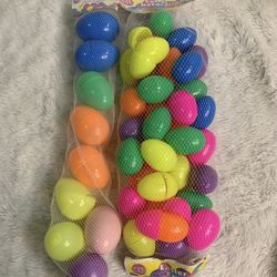 Vintage plastic Easter eggs - 36 large and 9 jumbo - quality made eggs