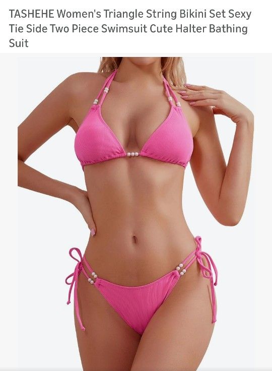 New Beautiful Pink 🩷 Bathing Suit Size Large. See Photos. Amazing Price. Cash & Pickup Only