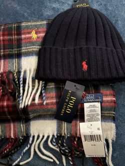 Ralph Lauren Cashmere Scarf And Beanie 