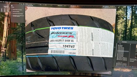 New Toyo Proxes R888R tire in size 205/40ZR17 (84W XL, Part #104740)