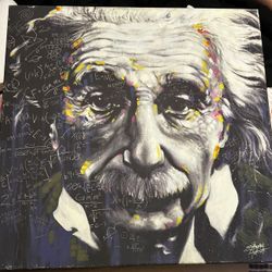 Pop Art Stephen Fishwick "It's All Relative" Einstein Canvas Print 