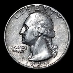 1944 Washington Silver Quarter 