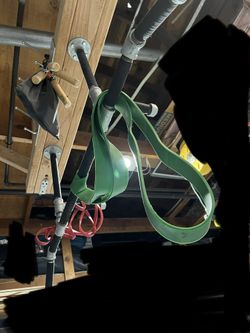 Galvanized pipe pull up bar. 