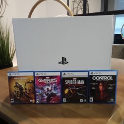 Sony PlayStation 5 Disc Edition With Four Games