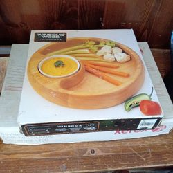 VINTAGE WINSOME WOOD 12" BEECHWOOD CHIP 'N' DIP