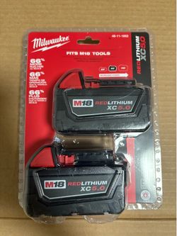 Milwaukee M18 High Capacity Pack Of Two 5.0 Sealed