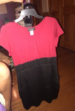 This black and red dress
