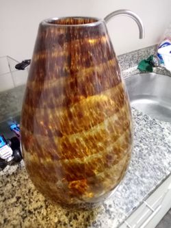 Tortoiseshell Art Glass Vase