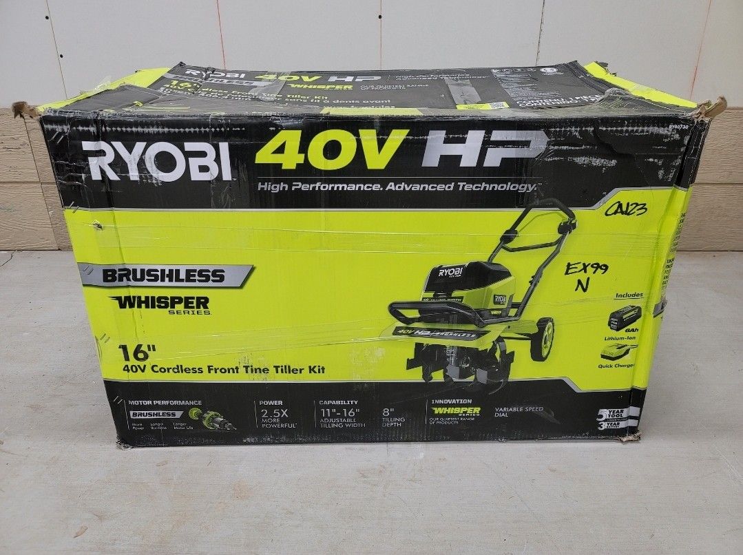 Ryobi 40v 16 in front tine tiller tractor cultivador TOOL ONLY SOLO LA HERRAMIENTA