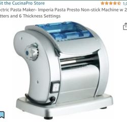 CucinaPro Electric Pasta Maker Non-Stick Machine