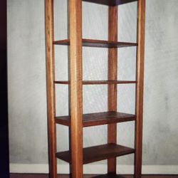 Solid Oak Tower Shelf