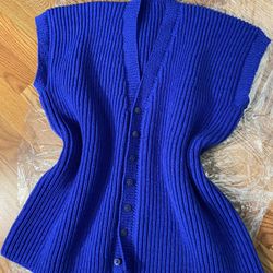 Handmade wool mix vest
