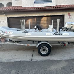 Aquapro 1401 Euro Helm Aluminum Hull Dive, Fish, Surf, Tender RIB