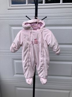 Carter’s Pink Plush Snowsuit Infant 6-9 Month