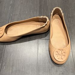 Tori Burch Nude Ballet Flats 