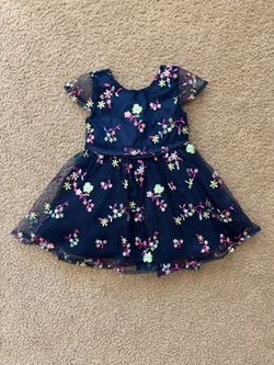 New without tags, size 2T Toddler girl's navy blue party dress